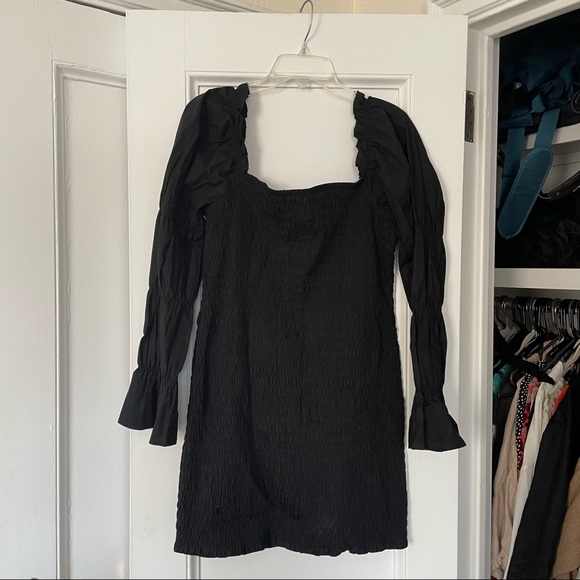 COLLUSION shirred cotton mini dress - Picture 1 of 3